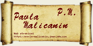 Pavla Malićanin vizit kartica